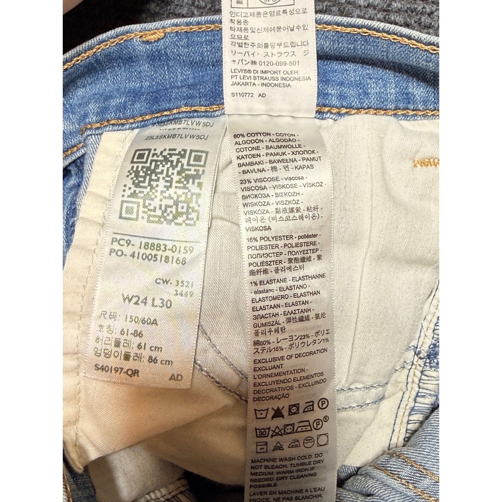 Levi 724 High Rise Straight Women 24 Blue Denim Jeans 18883-0159 - Picture 6 of 10